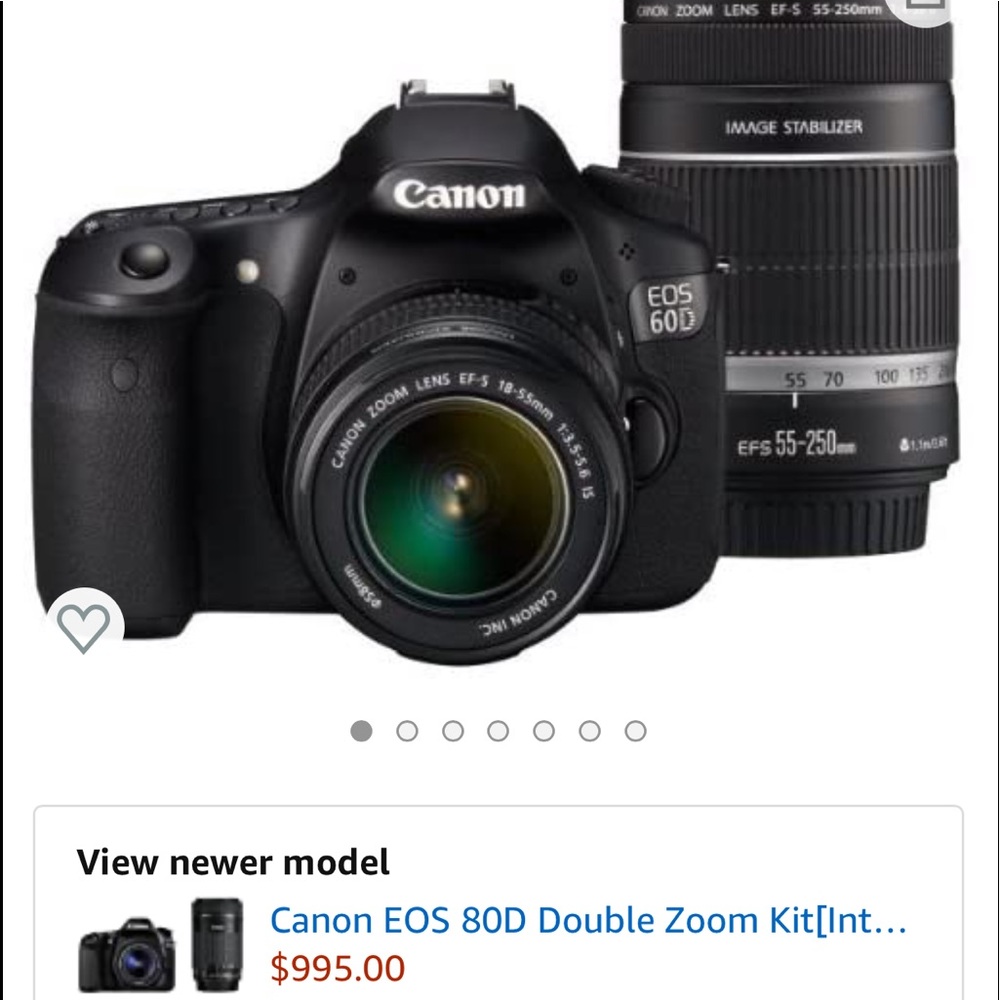 Black canon 60D EOS camera kit